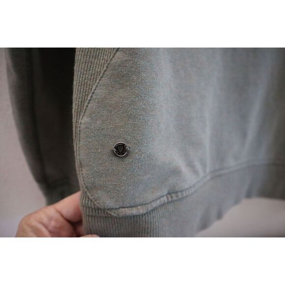 Lululemon W4G48S Women's Sz 10 Heathered Green On The Daily Full Zip Hoodie - Picture 4 of 13